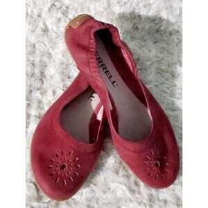Merrell Port Stretch Leather Ballet Flats Size 8 Feminine Casual Boho Hippie